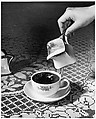 [Cream Poured into Cup of Coffee], Harold Edgerton  American, Gelatin silver print