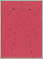 [Flyer for "Projects Series" Museum of Modern Art, New York City], Louise Lawler (American, born Bronxville, New York, 1947), Printed red flyer with foil letterpress
