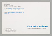 [Announcement for "External Stimulation", Klemens Gasser, Bolzano], Louise Lawler (American, born Bronxville, New York, 1947), Halftone