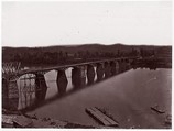 Bridge over Tennessee River at Chattanooga, George N. Barnard  American, Albumen silver print from glass negative