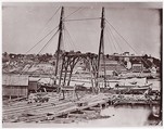 [Wharf, South Side of James River, Opposite Richmond, Virginia], John Reekie  American, Albumen silver print from glass negative
