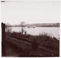 [View of Steamer Gunboat? on Appomattox River, Virginia], Timothy H. O'Sullivan  American, born Ireland, Albumen silver print from glass negative