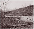 Bull Run. Bridge near Union Mills (destroyed seven times), Timothy H. O'Sullivan American, born Ireland, Albumen silver print from glass negative