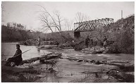[Orange and Alexandria Rail Road Bridge Across, Bull Run, Virginia], Timothy H. O'Sullivan  American, born Ireland, Albumen silver print from glass negative