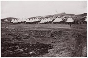 Camp of 34th Massachusetts Infantry near Fort Lyon, Virginia, Unknown (American), Albumen silver print from glass negative