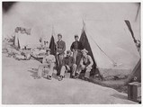 [Private James P. Bonnet and Unidentified Members of the 22nd New York State Militia in their Tent Camp, Near Harper's Ferry, Virginia], Mathew B. Brady  American, born Ireland, Albumen silver print from glass negative