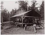 [Workers and Soldiers at Government Saw Mill, Chattanooga (?), Tennessee], Andrew Joseph Russell  American, Albumen silver print from glass negative