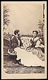 [Couple on a Settee], Unknown, Albumen silver print