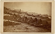 [Boats Along Riverbank], Unknown, Albumen silver print