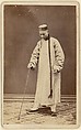[Man with Long Braid], Unknown, Albumen silver print