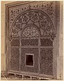 Marble Screen in the Sumon Burj or Queen's Baths, Delhi, Unknown, Albumen silver print from glass negative