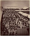 Bhutan and Nepalese People at Darjeeling, Sunday Morning Market Scene, Unknown, Albumen silver print from glass negative