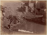 [Cremation Ground at Manikarnika Ghat, Varanasi, India], Lawrie & Co., G.W.  British, Albumen silver print from glass negative