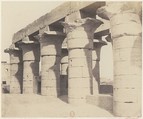 Louksor (Thèbes). Construction Centrale - Grande Colonnade, Félix Teynard French, Salted paper print from paper negative