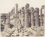 Karnak (Thèbes), Palais - Salle Hypostyle - Vue Générale Prise du Point Q, Félix Teynard  French, Salted paper print from paper negative