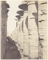 Karnak (Thèbes), Palais - Salle Hypostyle - Colonnade Centrale Vue du Point J, Félix Teynard  French, Salted paper print from paper negative