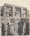 Karnak (Thèbes), Palais - Salle Hypostyle - Fenêtre et Chapiteaux des Galeries Latérales, Félix Teynard French, Salted paper print from paper negative