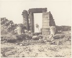 Karnak (Thèbes), Premier Pylône - Ruines de la Porte et des Colosses, Vues du Point E, Félix Teynard French, Salted paper print from paper negative