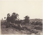 Karnak (Thèbes), Avenue de Sphinx - Vue Générale Prise du Point G, Félix Teynard French, Salted paper print from paper negative
