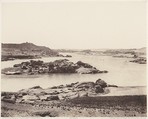 Première Cataracte, Vue Générale Prise de la Point Méridionale de l'Ile d'Éléphantine, Félix Teynard  French, Salted paper print from paper negative