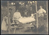 Frank Eugene with Herr von Martine and Others, Frank Eugene American, Platinum print