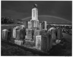 Buddhist Grave Markers and Rainbow, Paia, Maui, Hawaii, Ansel Easton Adams  American, Gelatin silver print