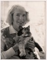 Margaret Bourke-White and Cat, Darien, Connecticut, Ansel Easton Adams  American, Instant diffusion transfer print (Polaroid)