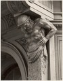 Cast Iron Figure, Old San Francisco Building, California, Ansel Easton Adams  American, Instant diffusion transfer print (Polaroid)
