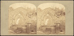 [Group of 3 Early Stereograph Views of British Church and Monastery Ruins], Unknown (British), Albumen silver prints