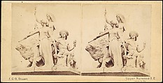 [Pair of Early Stereograph Views of British Statues], John Browning (British), Albumen silver prints