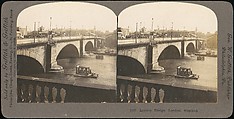 [Group of 4 Stereograph Views of London Bridges], Griffith & Griffith, American, Albumen silver prints