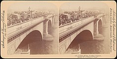 [Group of 4 Stereograph Views of London Bridges], Griffith & Griffith, American, Albumen silver prints