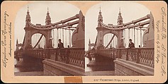 [Group of 4 Stereograph Views of London Bridges], Griffith & Griffith, American, Albumen silver prints