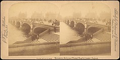 [Group of 4 Stereograph Views of London Bridges], Griffith & Griffith, American, Albumen silver prints