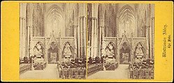 [Group of 5 Stereograph Views of Westminster Abbey, London, England], European and American Views, Albumen silver prints