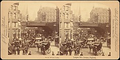 [Group of 4 Stereograph Views of Ludgate Hill, London, England], J. F. Jarvis (American), Albumen silver prints