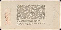 [Group of 5 Stereograph Views of the Thames River at Night, London, England], Benneville Lloyd Singley (American, Union Township, Pennsylvania 1864–1938 Meadville, Pennsylvania), Albumen silver prints