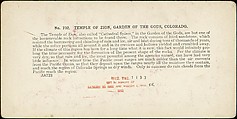 [Group of 37 Stereograph Views of the Garden of the Gods and Other Colorado Scenery, United States of America], H. C. White Company (American), Albumen silver prints