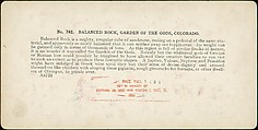 [Group of 37 Stereograph Views of the Garden of the Gods and Other Colorado Scenery, United States of America], H. C. White Company (American), Albumen silver prints