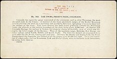 [Group of 37 Stereograph Views of the Garden of the Gods and Other Colorado Scenery, United States of America], H. C. White Company (American), Albumen silver prints