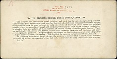 [Group of 37 Stereograph Views of the Garden of the Gods and Other Colorado Scenery, United States of America], H. C. White Company (American), Albumen silver prints