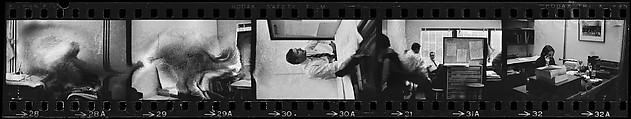 [39 Portraits of Eliza Hobson, Robert Motherwell, Helen Frankenthaler, and Others], Walker Evans (American, St. Louis, Missouri 1903–1975 New Haven, Connecticut), Film negative; Gelatin silver print