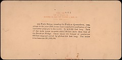 [Group of 7 Stereograph Views of the Forth Bridge, Queensferry, Scotland], International Stereoscopic View Company (American), Albumen silver prints