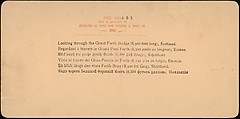[Group of 7 Stereograph Views of the Forth Bridge, Queensferry, Scotland], International Stereoscopic View Company (American), Albumen silver prints