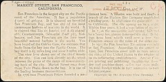 [Group of 26 Stereograph Views of San Francisco, California], Continent Stereoscopic Company (New York), Albumen silver prints