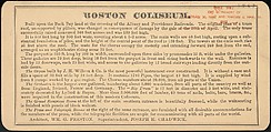[Group of 11 Stereograph Views of the 1869 and 1872 World Peace Jubilees, Boston, Massachusetts, United States of America], Charles Pollock (American), Albumen silver prints