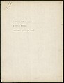 [38 Manuscripts, Typescripts, Carbon Copies of Translations from French by Walker Evans of Gourmont, Baudelaire, Radiguet, Cendrars, Cocteau, Larbaud, Gide, Lautréamont, Dottin, and Others], Walker Evans (American, St. Louis, Missouri 1903–1975 New Haven, Connecticut), Pencil/ink on paper
