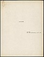 [38 Manuscripts, Typescripts, Carbon Copies of Translations from French by Walker Evans of Gourmont, Baudelaire, Radiguet, Cendrars, Cocteau, Larbaud, Gide, Lautréamont, Dottin, and Others], Walker Evans (American, St. Louis, Missouri 1903–1975 New Haven, Connecticut), Pencil/ink on paper