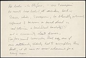[73 Manuscripts, Typescripts, Carbons From the 1960s-70s: Van Vechten Portrait Session, Lyric Documentary Project, Yale Lecture Notes, Sale of Agee Manuscripts, MFA and Yale Exhibitions, Caroline Freud, and Personal Writing], Walker Evans (American, St. Louis, Missouri 1903–1975 New Haven, Connecticut), Pencil/ink on paper