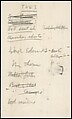 [73 Manuscripts, Typescripts, Carbons From the 1960s-70s: Van Vechten Portrait Session, Lyric Documentary Project, Yale Lecture Notes, Sale of Agee Manuscripts, MFA and Yale Exhibitions, Caroline Freud, and Personal Writing], Walker Evans (American, St. Louis, Missouri 1903–1975 New Haven, Connecticut), Pencil/ink on paper